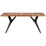 Dining Table 160x80x76 cm Solid Acacia Wood - Front View