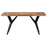 Dining Table 180x90x76 cm Solid Acacia Wood - Front View