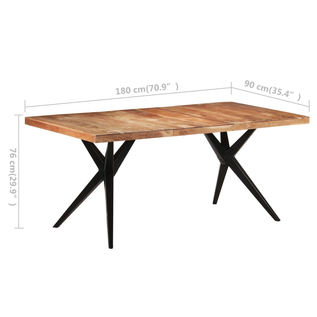 Dining Table 180x90x76 cm Solid Acacia Wood