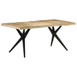 Dining Table 180x90x76 cm Rough Mango Wood