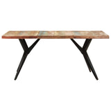 Dining Table 180x90x76 cm Solid Reclaimed Wood - Front View