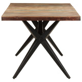 Dining Table 180x90x76 cm Solid Reclaimed Wood - Side View