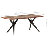 Dining Table 180x90x76 cm Solid Reclaimed Wood