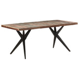 Dining Table 180x90x76 cm Solid Reclaimed Wood - Low Angle