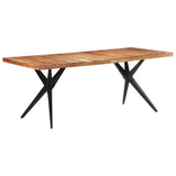 Dining Table 200x90x76 cm Solid Acacia Wood - Close-Up Angle