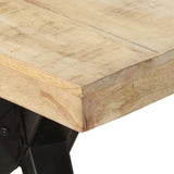 Dining Table 200x90x76 cm Rough Mango Wood - 45-Degree Angle