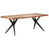 Dining Table 200x90x76 cm Solid Reclaimed Wood - Close-Up Angle
