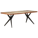 Dining Table 200x90x76 cm Solid Reclaimed Wood - Low Angle