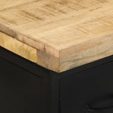 Sideboard 47x35x76 cm Rough Mango Wood - Rear View