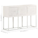 Sideboard 115x30x76 cm Solid Mango Wood - Close-Up Angle