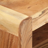 2 Piece TV Cabinet Solid Acacia Wood - Rear View