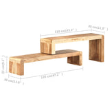 2 Piece TV Cabinet Solid Acacia Wood - Extra Image