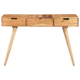 Dressing Table with Mirror 112x45x76 cm Solid Acacia Wood - Side View