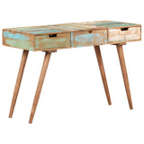 Dressing Table with Mirror 112x45x76 cm Solid Reclaimed Wood