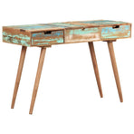 Dressing Table with Mirror 112x45x76 cm Solid Reclaimed Wood