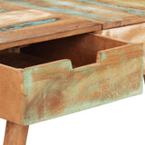 Dressing Table with Mirror 112x45x76 cm Solid Reclaimed Wood - Rear View