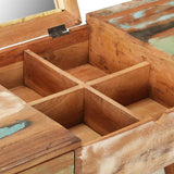 Dressing Table with Mirror 112x45x76 cm Solid Reclaimed Wood - Close-Up Angle