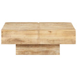 Coffee Table 80x80x28 cm Solid Mango Wood - Front View