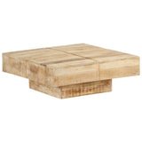 Coffee Table 80x80x28 cm Solid Mango Wood - Extra Image