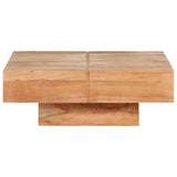 Coffee Table 80x80x28 cm Solid Acacia Wood - Front View