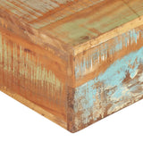 Coffee Table 80x80x28 cm Solid Reclaimed Wood - Side View