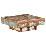 Coffee Table 80x80x28 cm Solid Reclaimed Wood - Extra Image