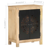 Sideboard 60x35x75 cm Solid Mango Wood - Close-Up Angle