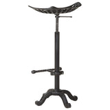Bar Stool Black Cast Iron - Top-Down View