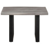 Coffee Table with Live Edges 60x60x40 cm Solid Acacia Wood - Front View
