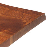 Coffee Table with Live Edges 60x60x40 cm Solid Acacia Wood - Top-Down View