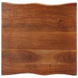 Coffee Table with Live Edges 60x60x40 cm Solid Acacia Wood - Rear View