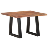 Coffee Table with Live Edges 60x60x40 cm Solid Acacia Wood - Low Angle