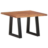 Coffee Table with Live Edges 60x60x40 cm Solid Acacia Wood - Extra Image