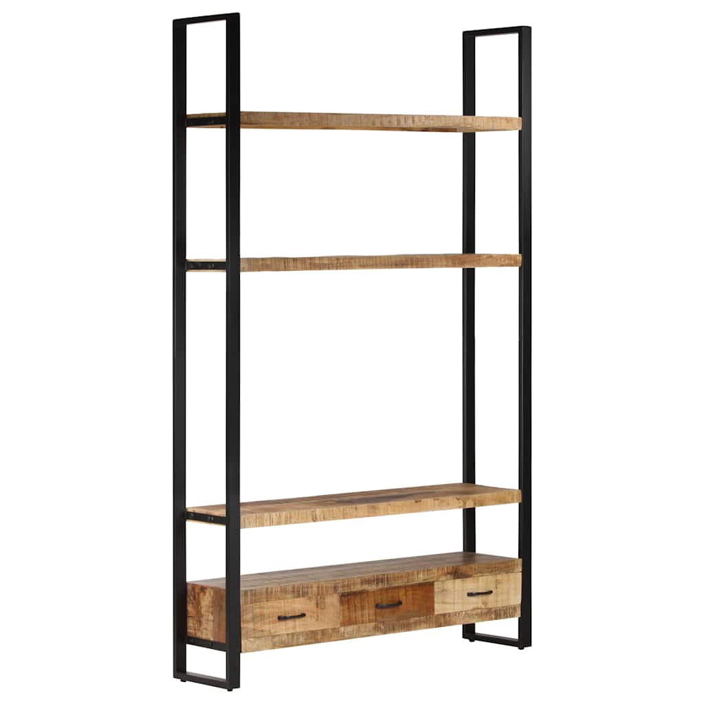 Bookshelf 118x30x200 cm Solid Rough Mango Wood