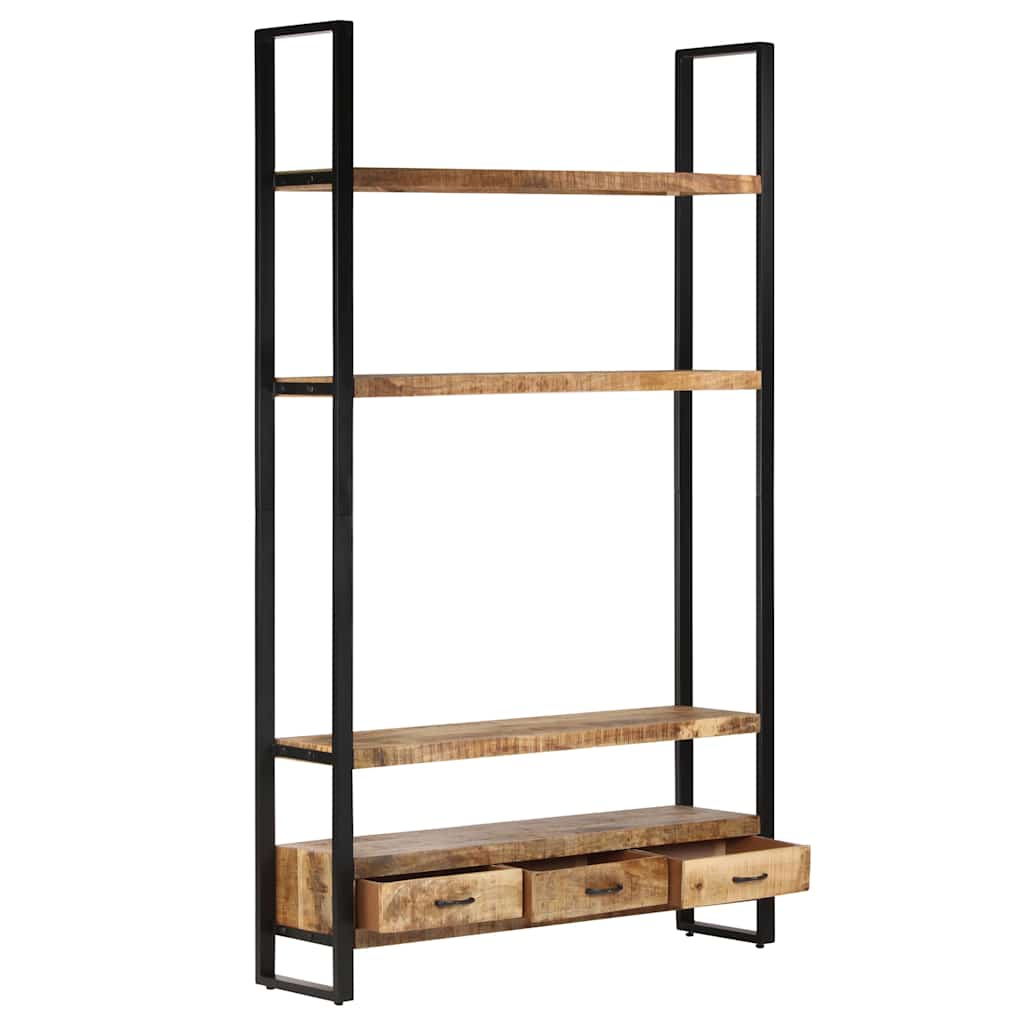 Bookshelf 118x30x200 cm Solid Rough Mango Wood