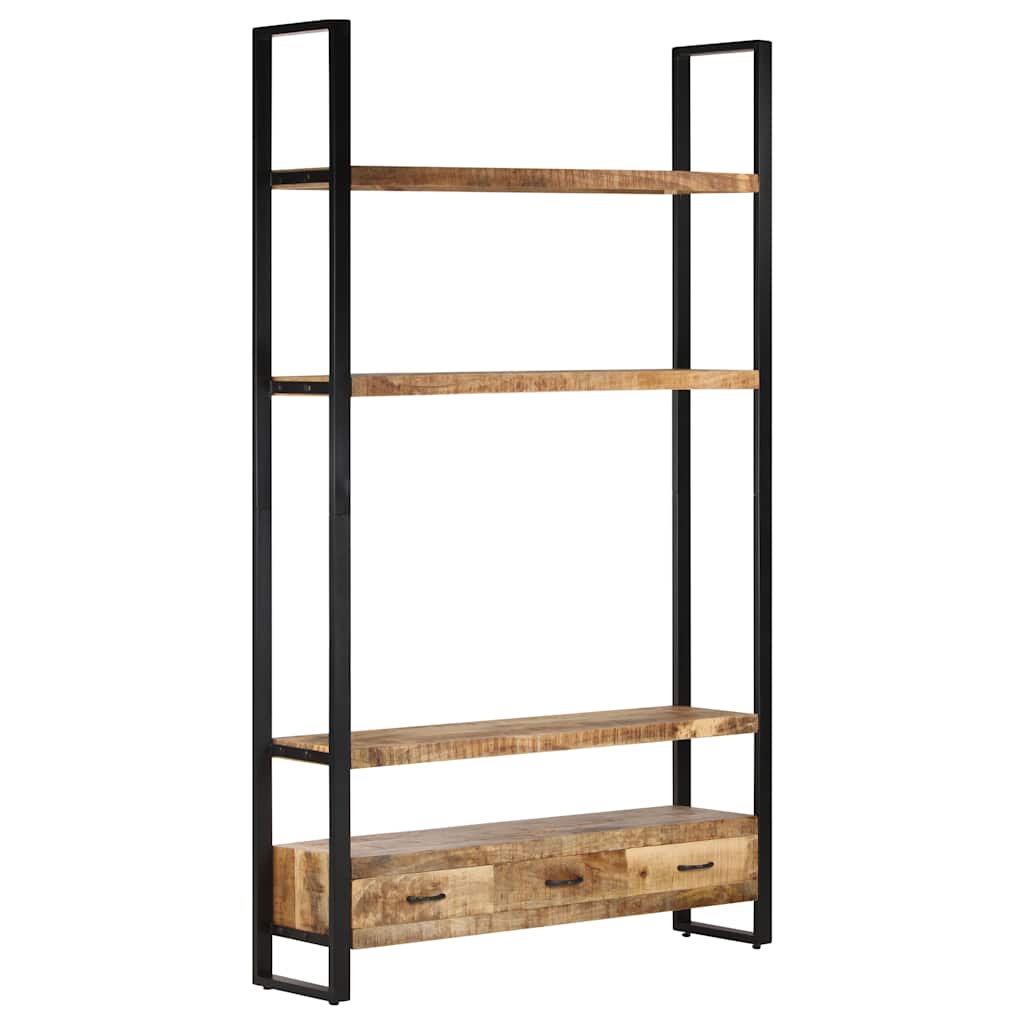 Bookshelf 118x30x200 cm Solid Rough Mango Wood
