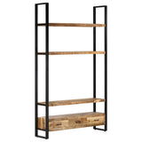 Bookshelf 118x30x200 cm Solid Rough Mango Wood