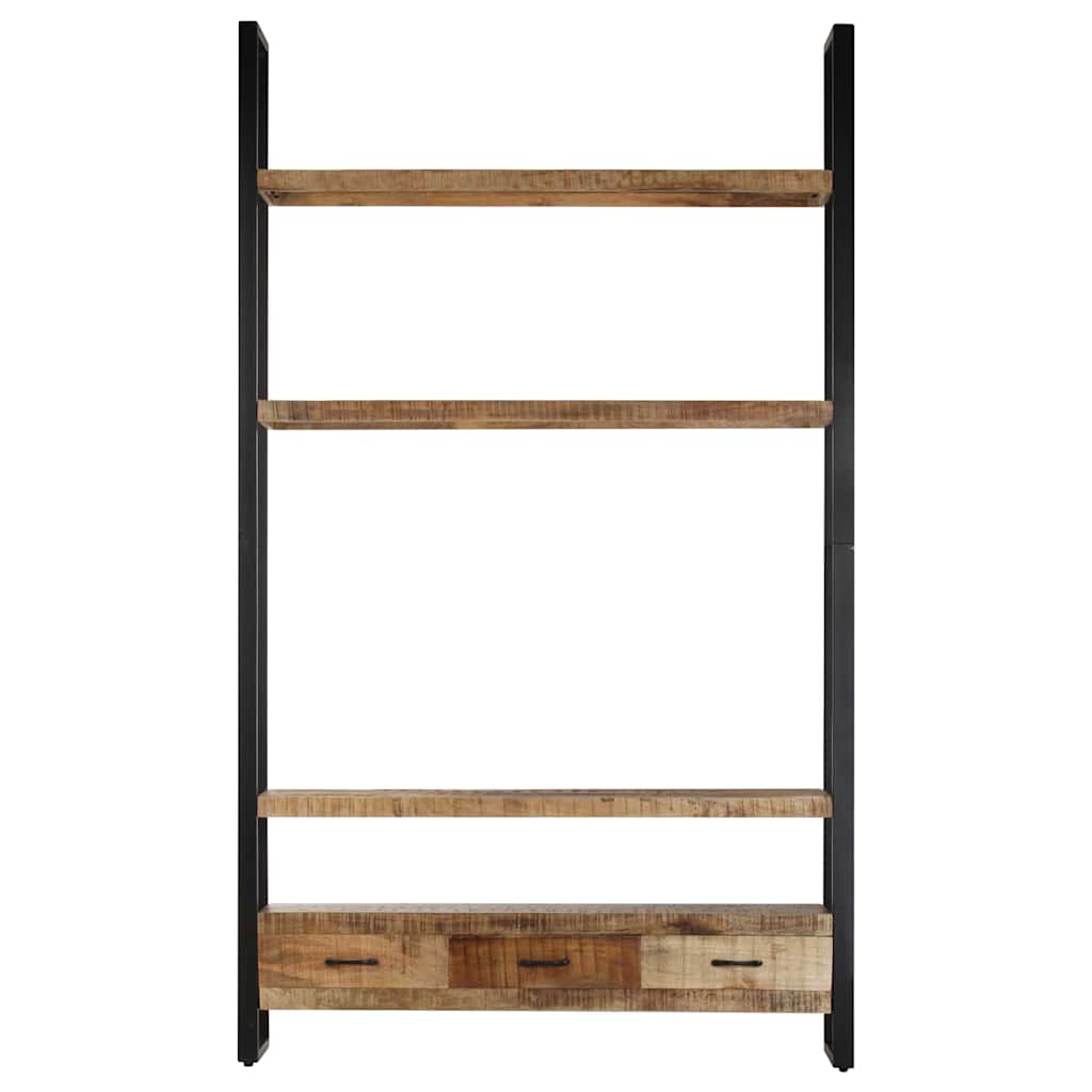 Bookshelf 118x30x200 cm Solid Rough Mango Wood