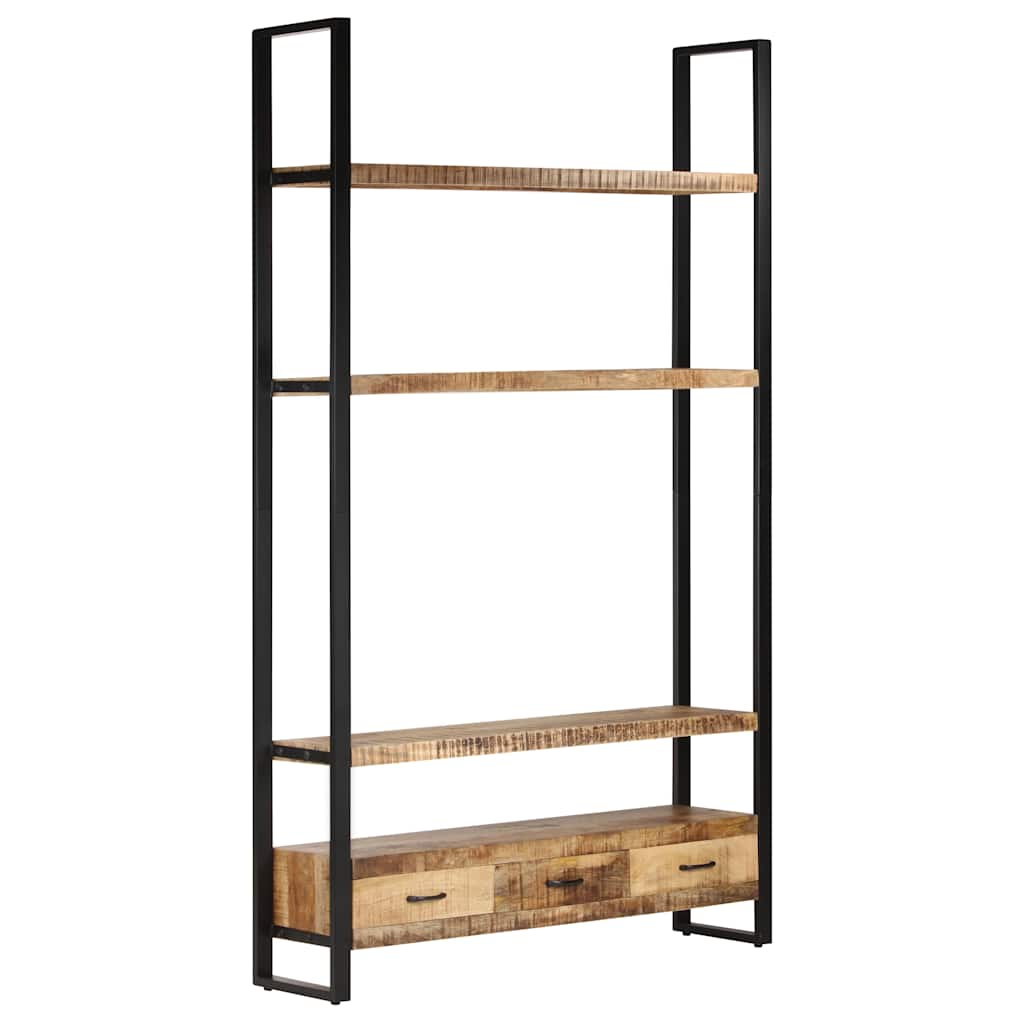 Bookshelf 118x30x200 cm Solid Rough Mango Wood