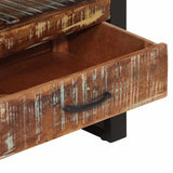 Bookshelf 118x30x200 cm Solid Reclaimed Wood - Close-Up Angle