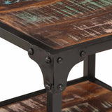 Coffee Table 40x40x36 cm Solid Reclaimed Wood - Low Angle