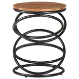 End Table 40x40x52 cm Solid Acacia Wood - Front View