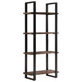 4-Tier Bookcase 80x40x180 cm Solid Reclaimed Wood - Front View