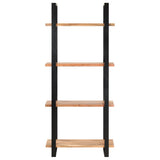 4-Tier Bookcase 80x40x180 cm Solid Acacia Wood - Front View