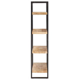4-Tier Bookcase 120x40x180 cm Rough Mango Wood