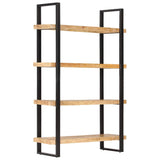 4-Tier Bookcase 120x40x180 cm Rough Mango Wood - Low Angle