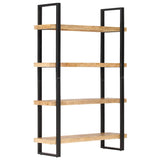 4-Tier Bookcase 120x40x180 cm Rough Mango Wood