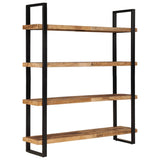 4-Tier Bookcase 160x40x180 cm Rough Mango Wood - Side View