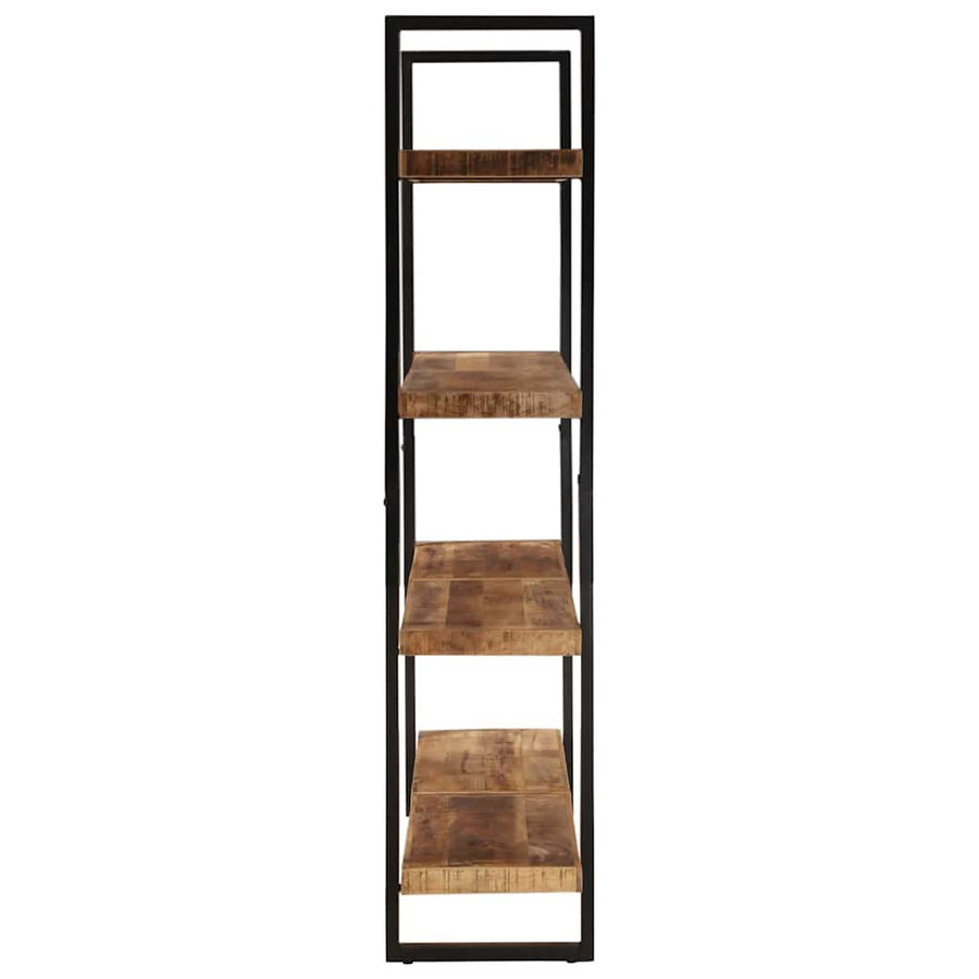 4-Tier Bookcase 160x40x180 cm Rough Mango Wood