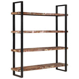 4-Tier Bookcase 160x40x180 cm Solid Reclaimed Wood - Front View